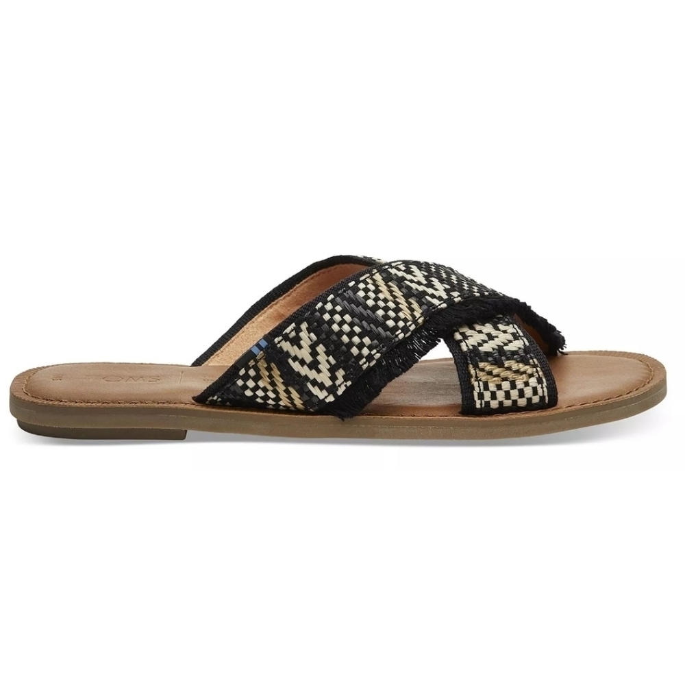 Toms Women's CrissCross Viv Strappy Sandals Flats Slide Shoes Sz 12
